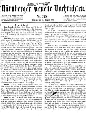 Nürnberger neueste Nachrichten Sonntag 14. August 1864