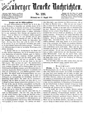 Nürnberger neueste Nachrichten Mittwoch 17. August 1864