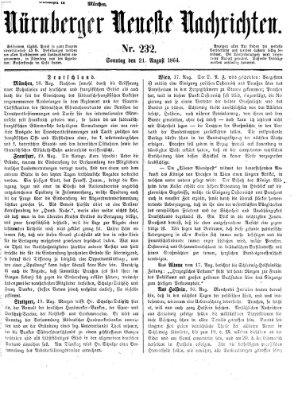 Nürnberger neueste Nachrichten Sonntag 21. August 1864