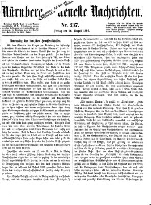 Nürnberger neueste Nachrichten Freitag 26. August 1864