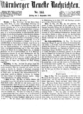 Nürnberger neueste Nachrichten Freitag 2. September 1864