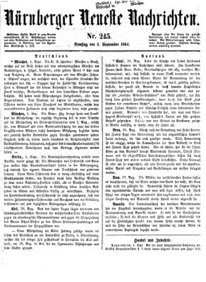 Nürnberger neueste Nachrichten Samstag 3. September 1864