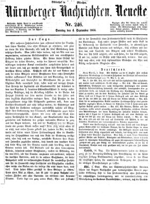 Nürnberger neueste Nachrichten Sonntag 4. September 1864