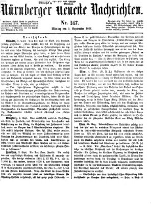 Nürnberger neueste Nachrichten Montag 5. September 1864