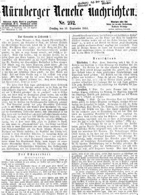 Nürnberger neueste Nachrichten Samstag 10. September 1864