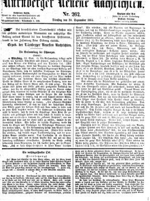 Nürnberger neueste Nachrichten Dienstag 20. September 1864