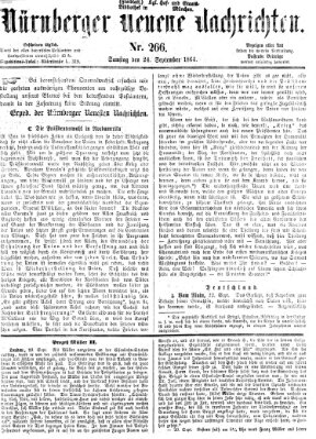 Nürnberger neueste Nachrichten Samstag 24. September 1864