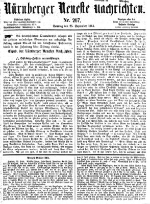 Nürnberger neueste Nachrichten Sonntag 25. September 1864
