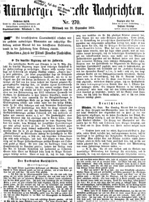 Nürnberger neueste Nachrichten Mittwoch 28. September 1864