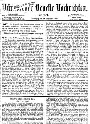 Nürnberger neueste Nachrichten Donnerstag 29. September 1864