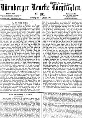 Nürnberger neueste Nachrichten Samstag 8. Oktober 1864