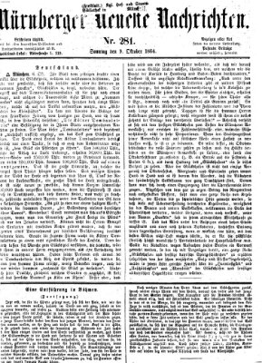 Nürnberger neueste Nachrichten Sonntag 9. Oktober 1864