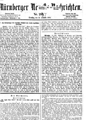 Nürnberger neueste Nachrichten Samstag 15. Oktober 1864