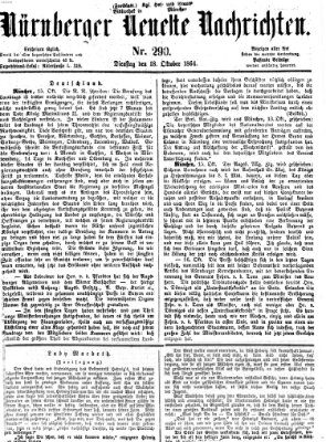 Nürnberger neueste Nachrichten Dienstag 18. Oktober 1864