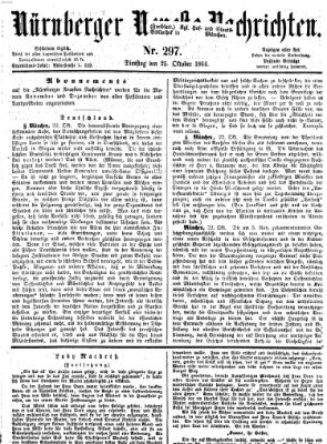 Nürnberger neueste Nachrichten Dienstag 25. Oktober 1864