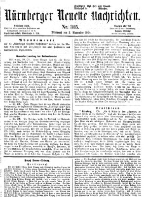 Nürnberger neueste Nachrichten Mittwoch 2. November 1864