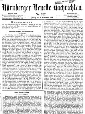 Nürnberger neueste Nachrichten Freitag 4. November 1864