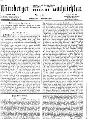 Nürnberger neueste Nachrichten Dienstag 8. November 1864