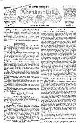 Nürnberger Abendzeitung Freitag 6. Januar 1865