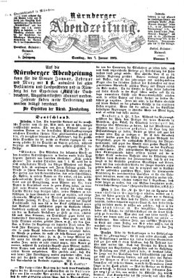 Nürnberger Abendzeitung Samstag 7. Januar 1865