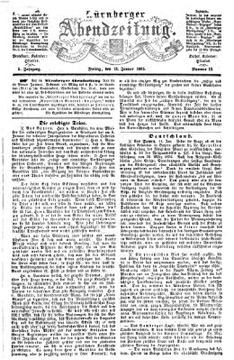 Nürnberger Abendzeitung Freitag 13. Januar 1865