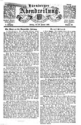 Nürnberger Abendzeitung Freitag 20. Januar 1865