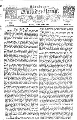 Nürnberger Abendzeitung Sonntag 22. Januar 1865