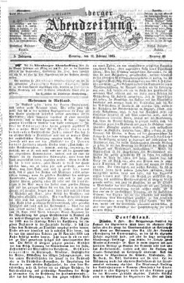 Nürnberger Abendzeitung Sonntag 12. Februar 1865