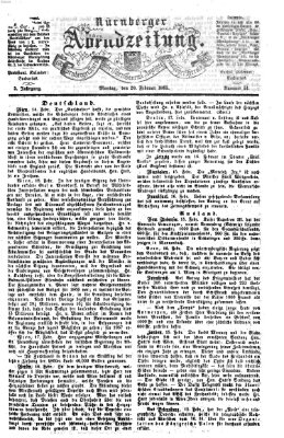 Nürnberger Abendzeitung Montag 20. Februar 1865
