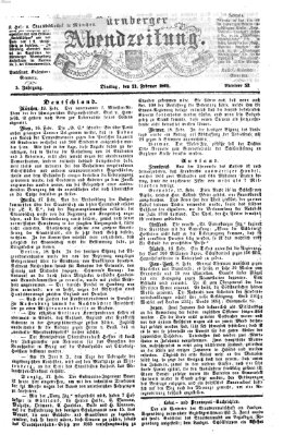 Nürnberger Abendzeitung Dienstag 21. Februar 1865