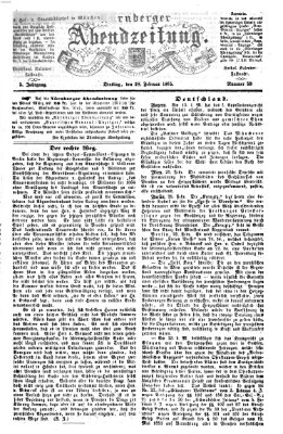 Nürnberger Abendzeitung Dienstag 28. Februar 1865