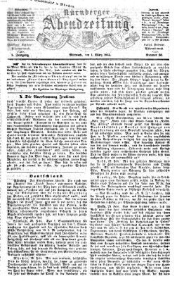 Nürnberger Abendzeitung Mittwoch 1. März 1865