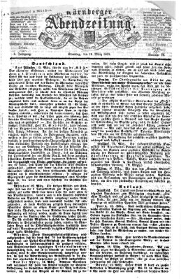 Nürnberger Abendzeitung Sonntag 19. März 1865