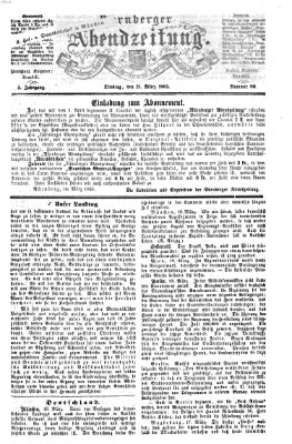 Nürnberger Abendzeitung Dienstag 21. März 1865