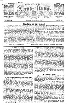 Nürnberger Abendzeitung Mittwoch 29. März 1865