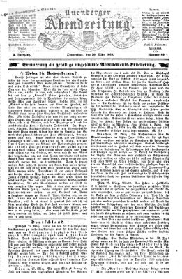 Nürnberger Abendzeitung Donnerstag 30. März 1865