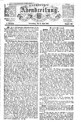 Nürnberger Abendzeitung Donnerstag 13. April 1865