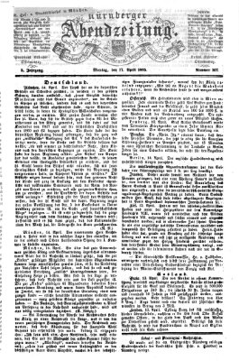 Nürnberger Abendzeitung Montag 17. April 1865