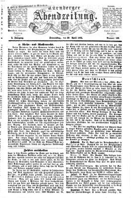 Nürnberger Abendzeitung Donnerstag 20. April 1865