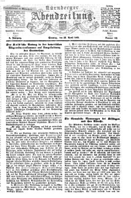 Nürnberger Abendzeitung Sonntag 23. April 1865