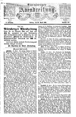 Nürnberger Abendzeitung Freitag 28. April 1865