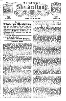 Nürnberger Abendzeitung Samstag 29. April 1865