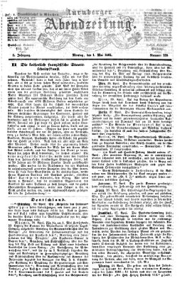 Nürnberger Abendzeitung Montag 1. Mai 1865