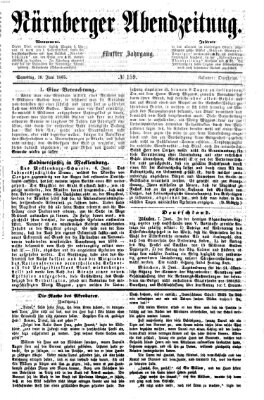 Nürnberger Abendzeitung Samstag 10. Juni 1865