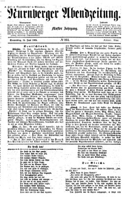 Nürnberger Abendzeitung Donnerstag 15. Juni 1865