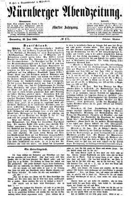 Nürnberger Abendzeitung Donnerstag 22. Juni 1865