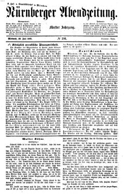 Nürnberger Abendzeitung Mittwoch 26. Juli 1865