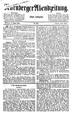 Nürnberger Abendzeitung Sonntag 6. August 1865