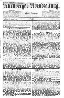 Nürnberger Abendzeitung Mittwoch 9. August 1865