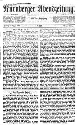 Nürnberger Abendzeitung Freitag 18. August 1865